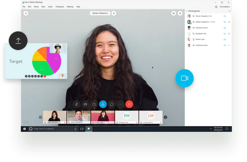 WebEx Video Conference Interface